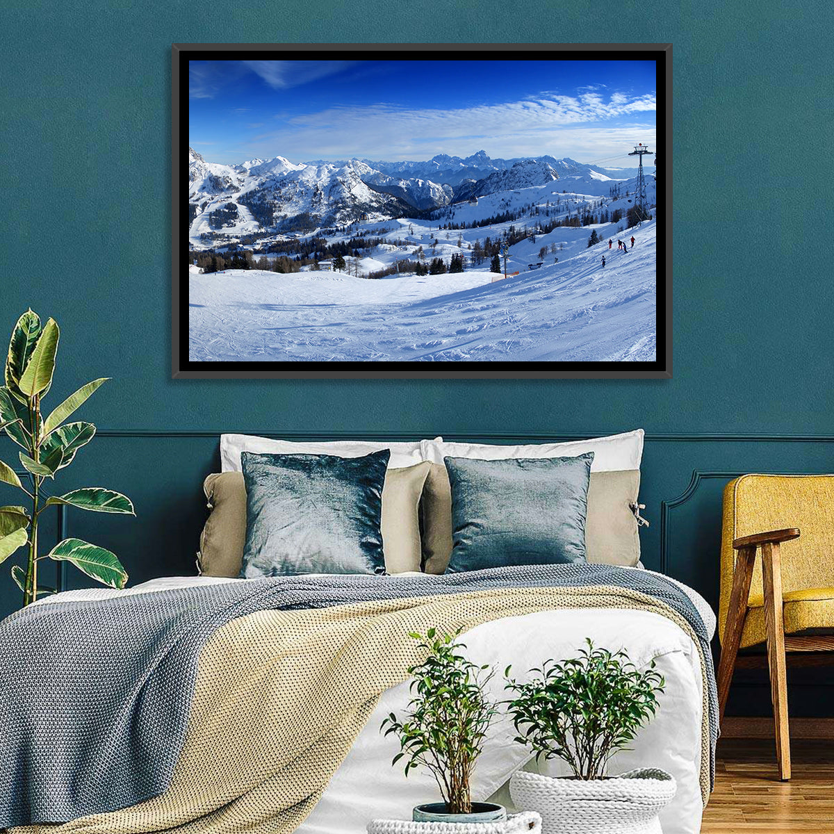 Nassfeld Ski Resort View Wall Art in a room, landscape