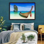 Krabi Longtail Boat Seascape Wall Art