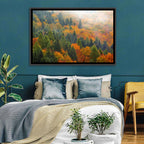 Misty Autumn Forestscape Wall Art