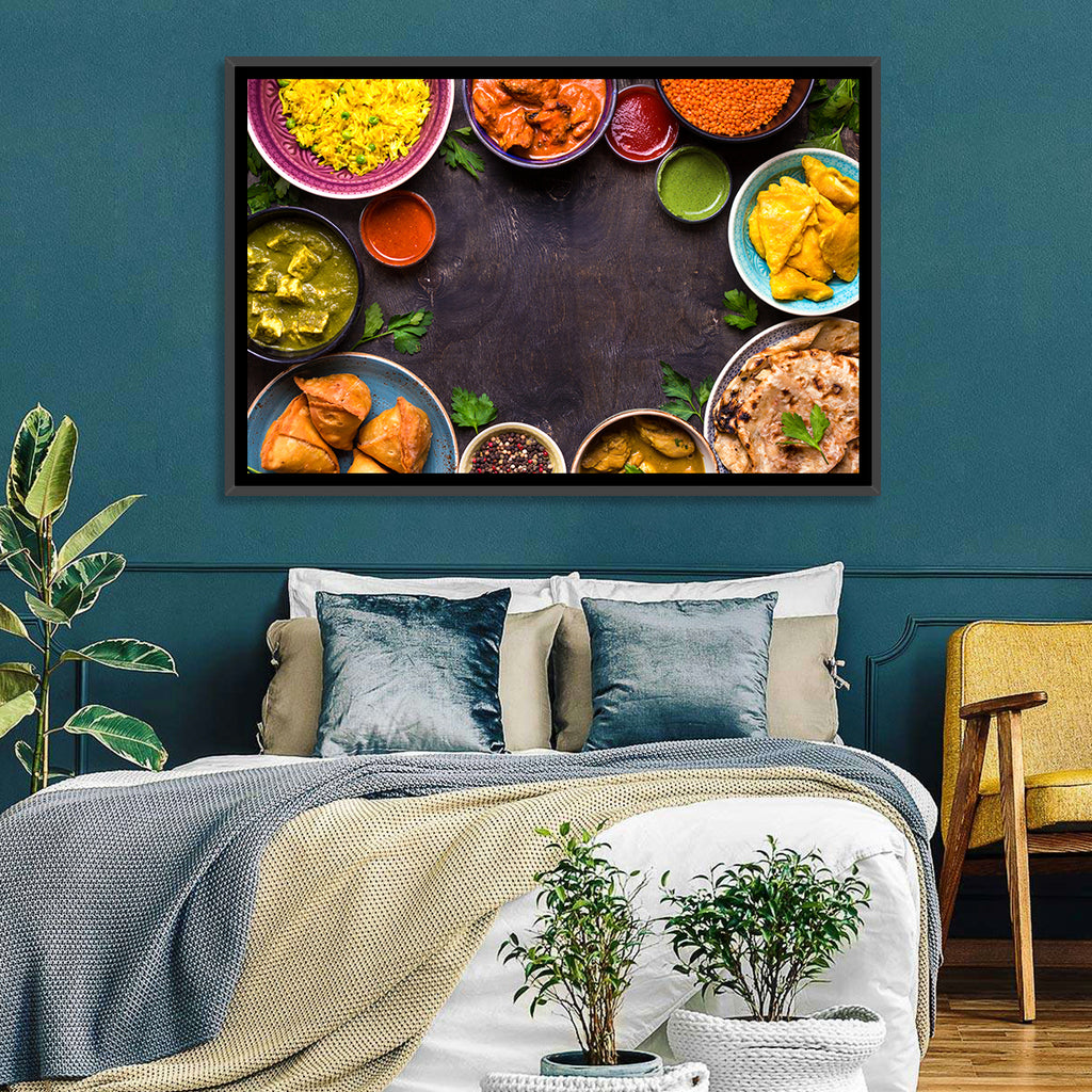 Indian Feast Flat-lay Wall Art