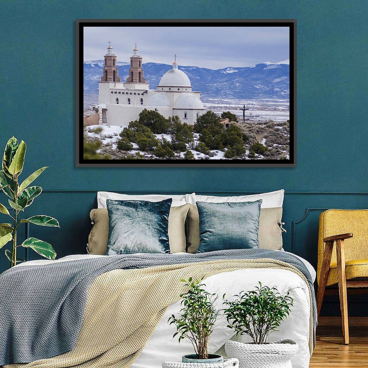 Sanctuario De Chimayo, El Rancho Wall Art in a room, landscape