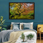 Gnarled Japanese Maple by Garden Pond Wall Art