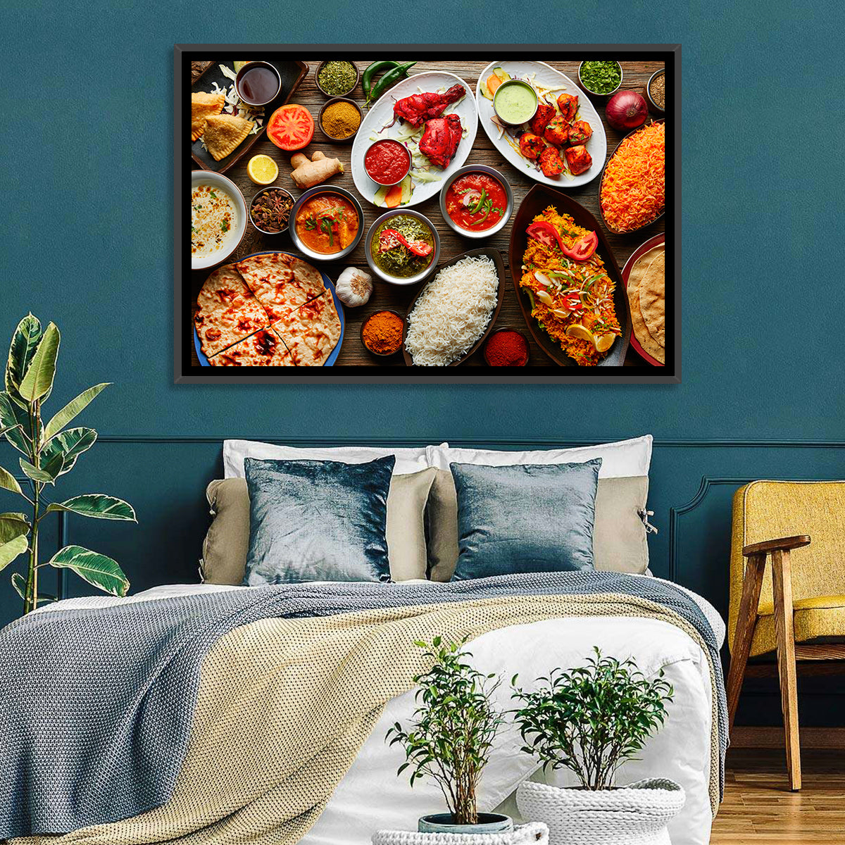 Indian Cuisine Flat Lay Wall Art