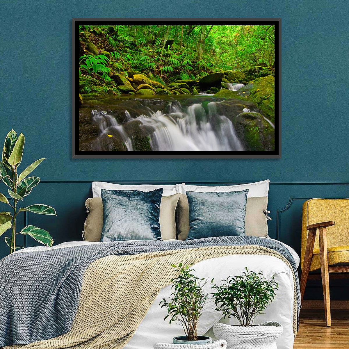 Emerald Jungle Stream Wall Art