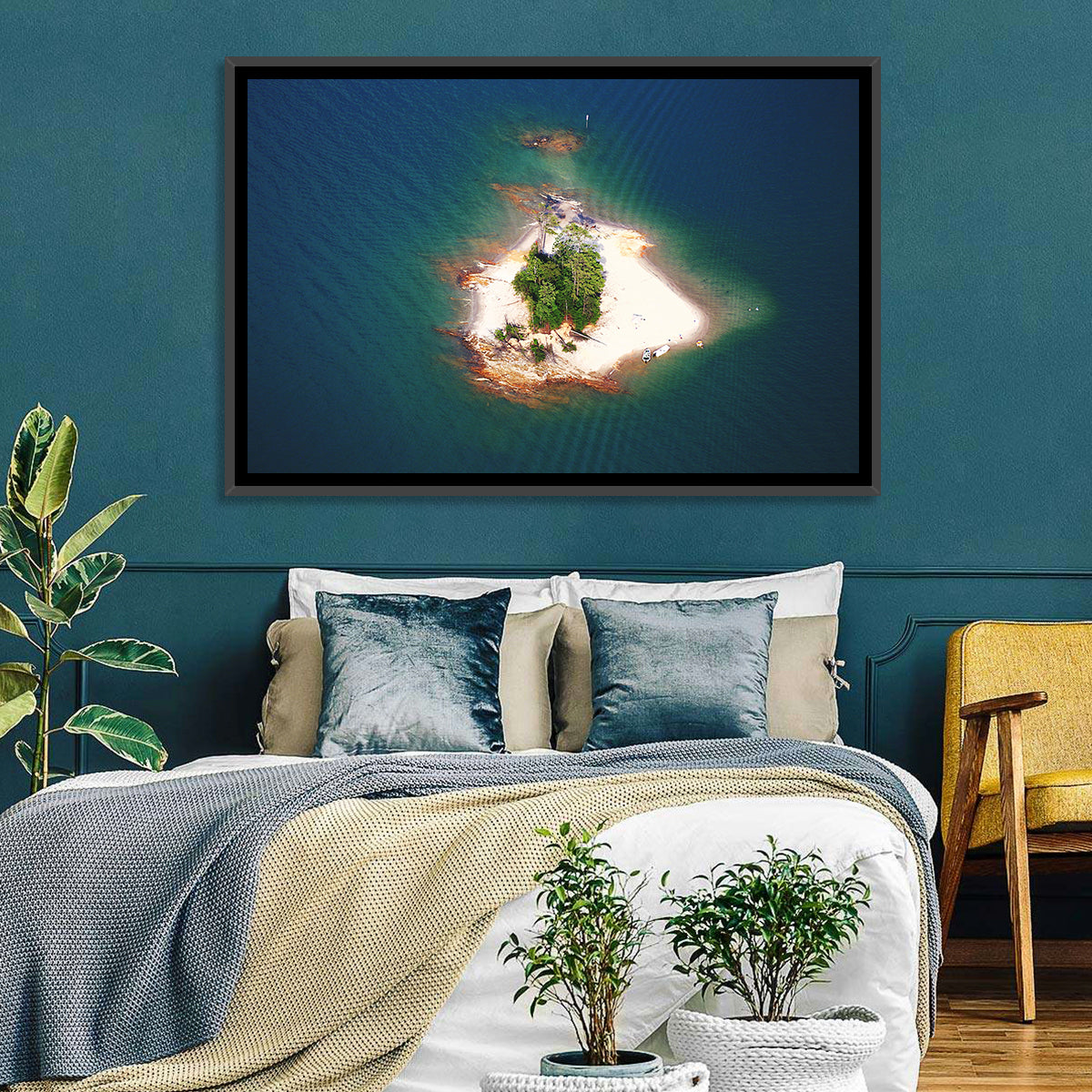 Lake Lanier Island Aerial View Wall Art