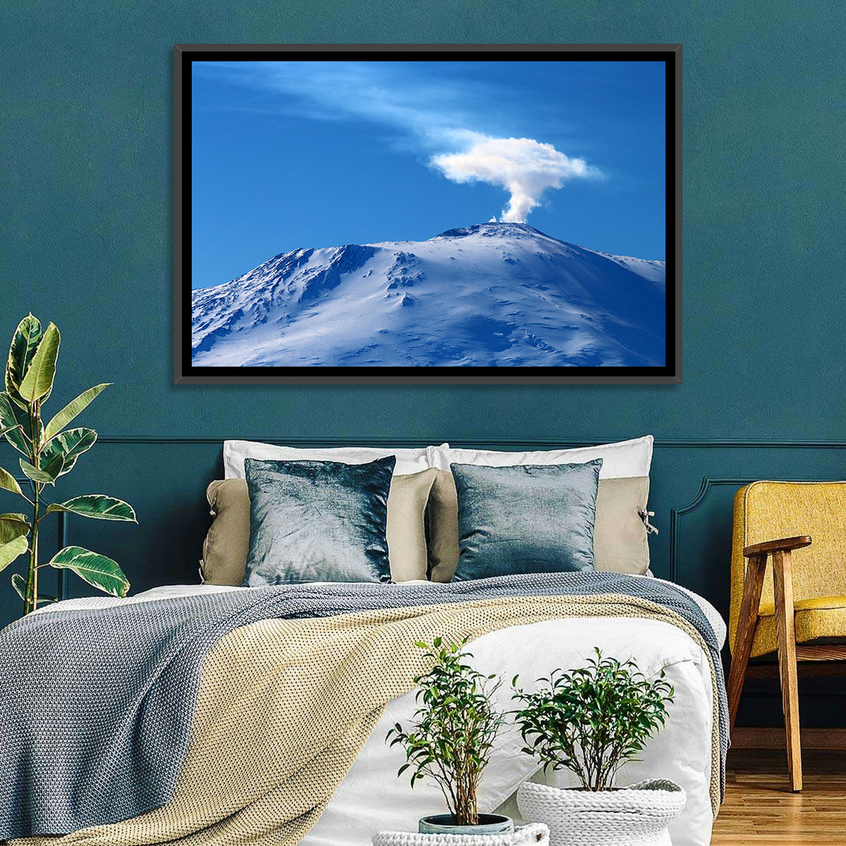 Mount Erebus Summit Wall Art in a room, landscape