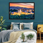 Alhambra Fortress at Golden Sunset Wall Art