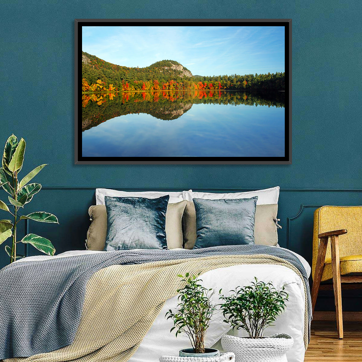 Echo Lake Autumn Reflection Wall Art