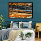 Cosmic River Strata Abstract Pour Wall Art