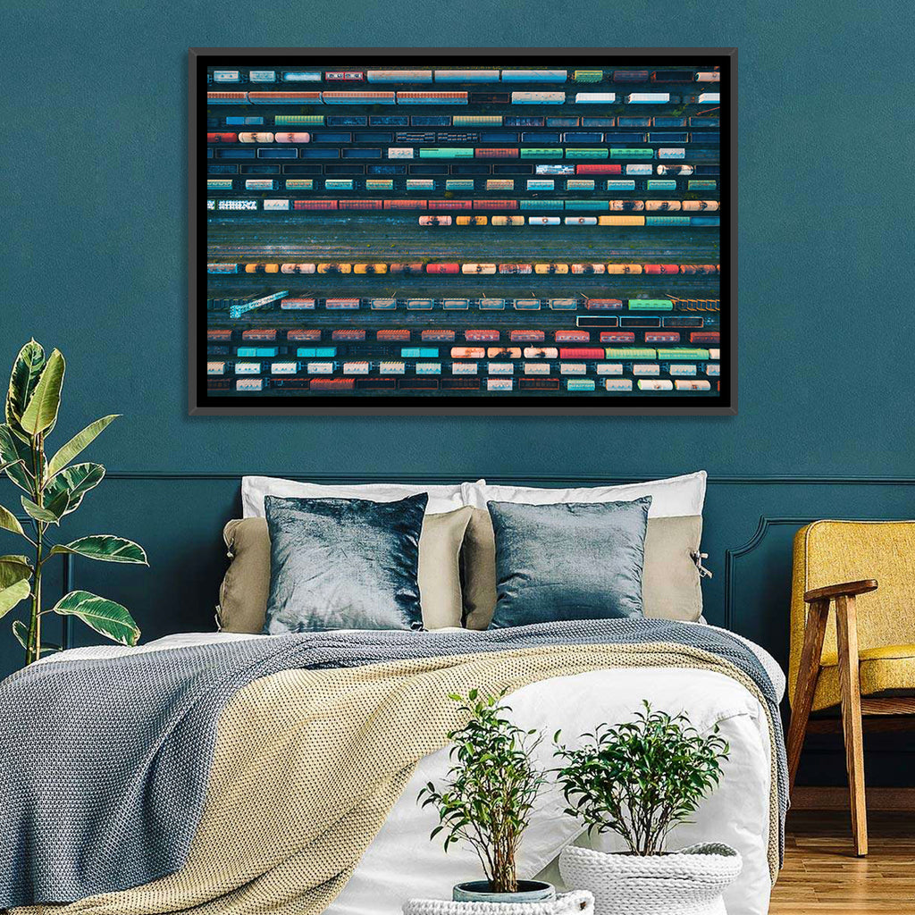 Aerial Freight Train Lines Wall Art