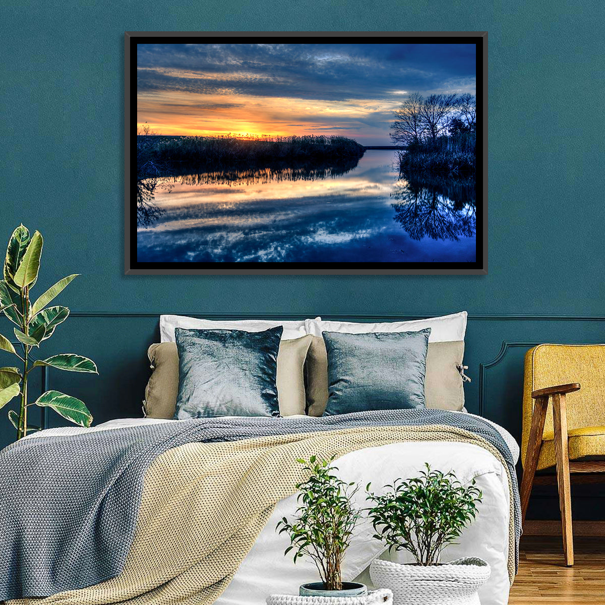 Louisiana Bayou Sunset Wall Art