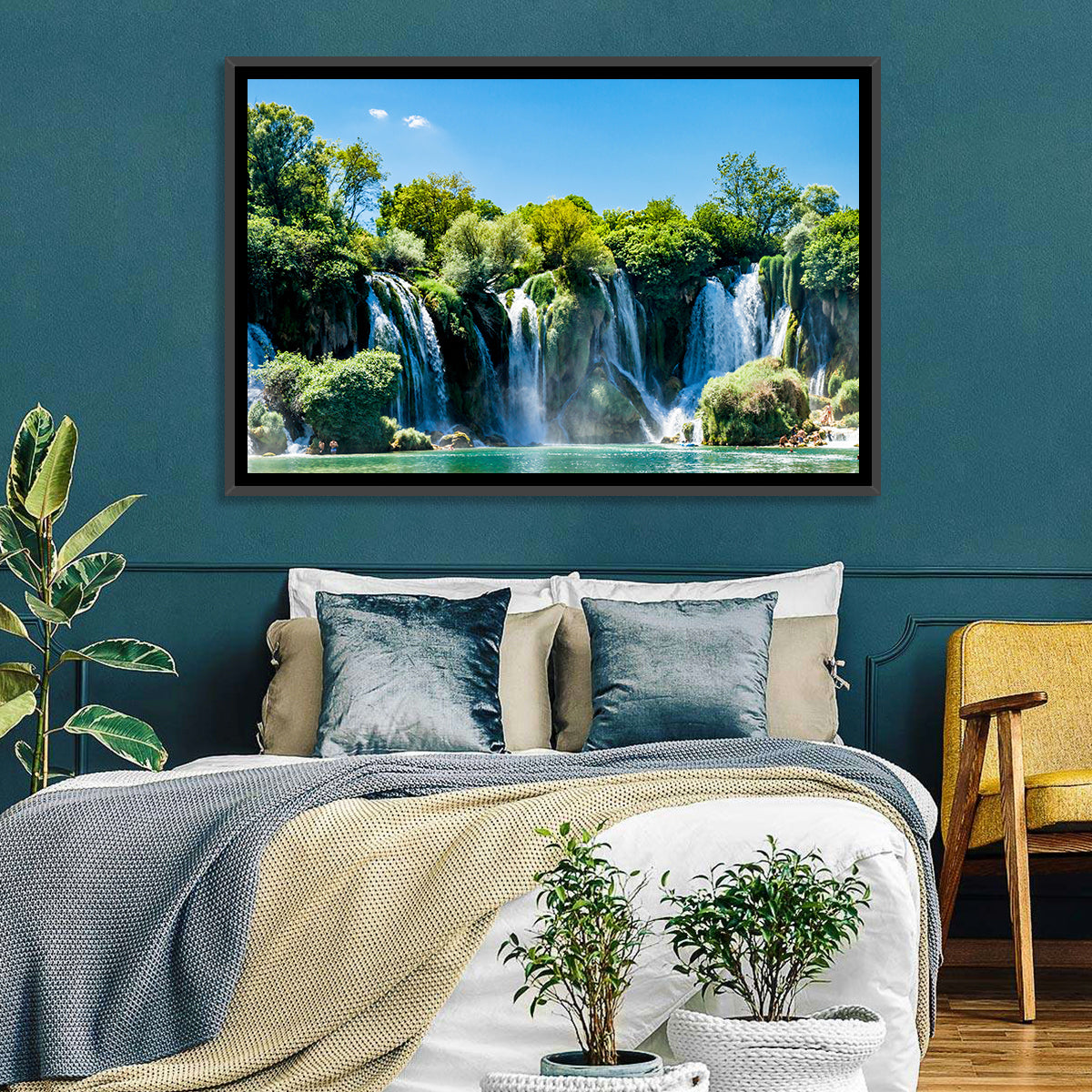 Kravice Waterfall, Ljubuški Wall Art in a room, landscape