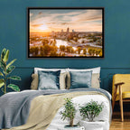 Vilnius Skyline at Golden Hour Wall Art