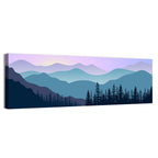 Purple Dawn Mountain Range Wall Art