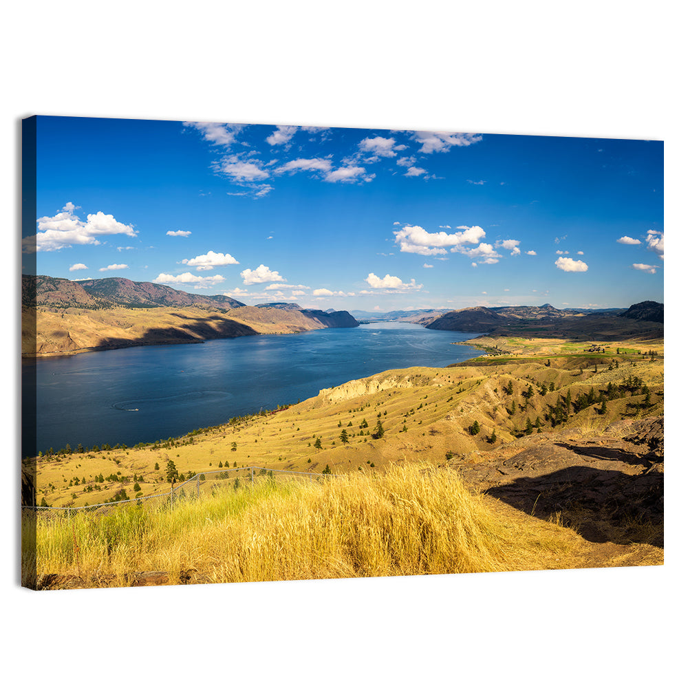 Golden Grass at Kamloops Lake Wall Art