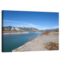 Mount Aeolus Over Athabasca Riverbank Wall Art