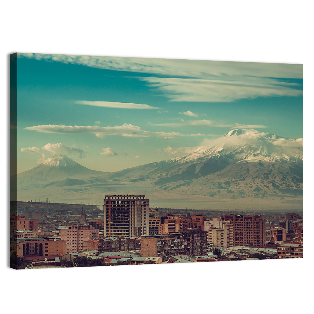 Yerevan Skyline with Mount Ararat Wall Art