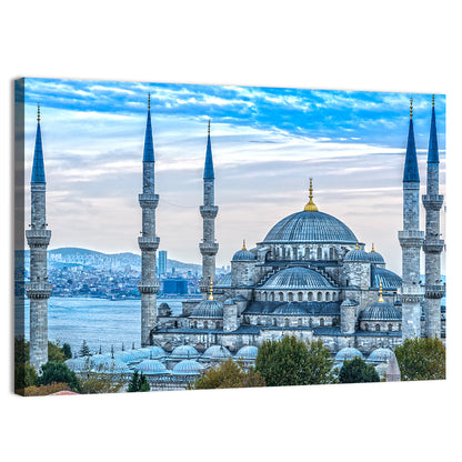 Cloudy Blue Mosque Wall Art