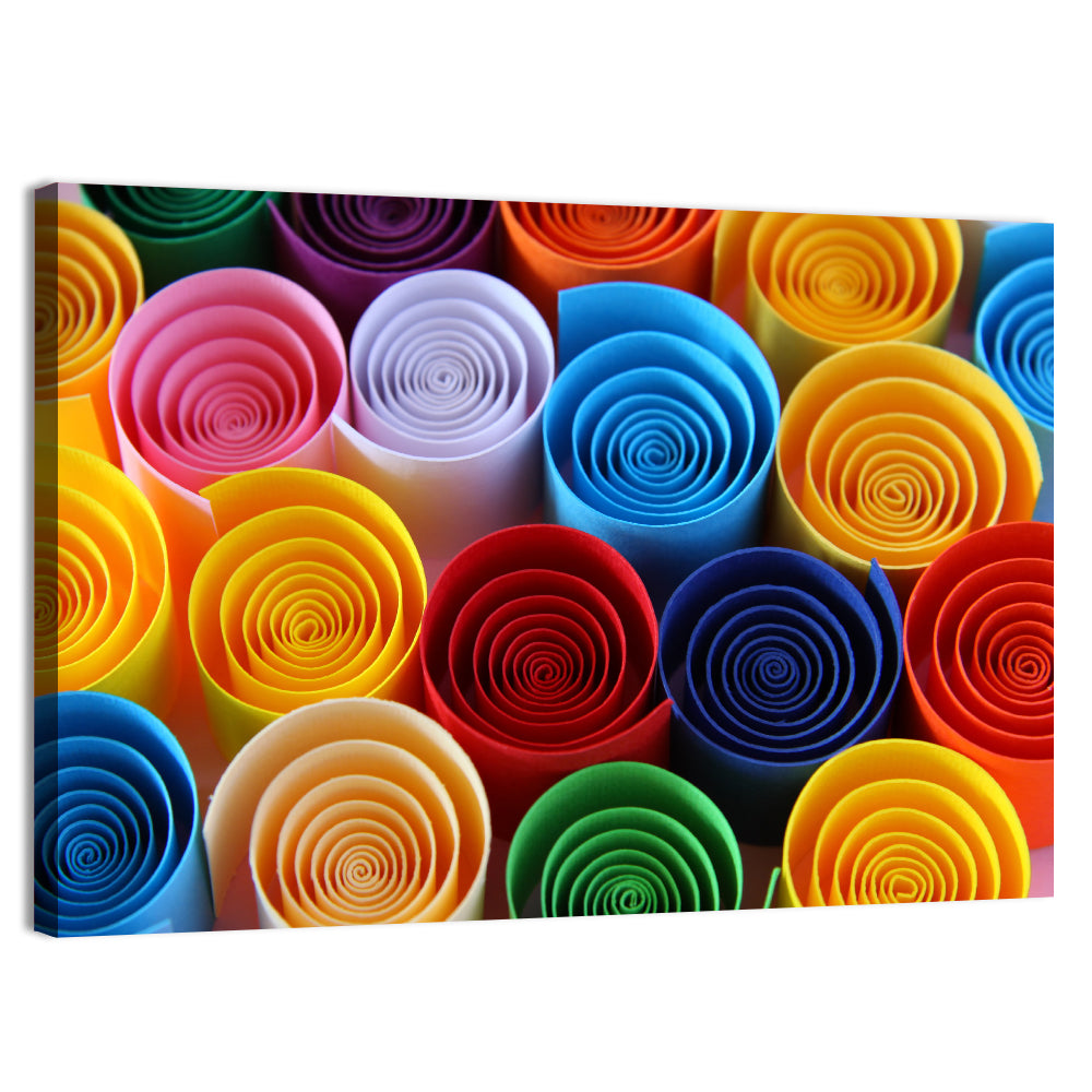 Quilled Color Spirals Wall Art