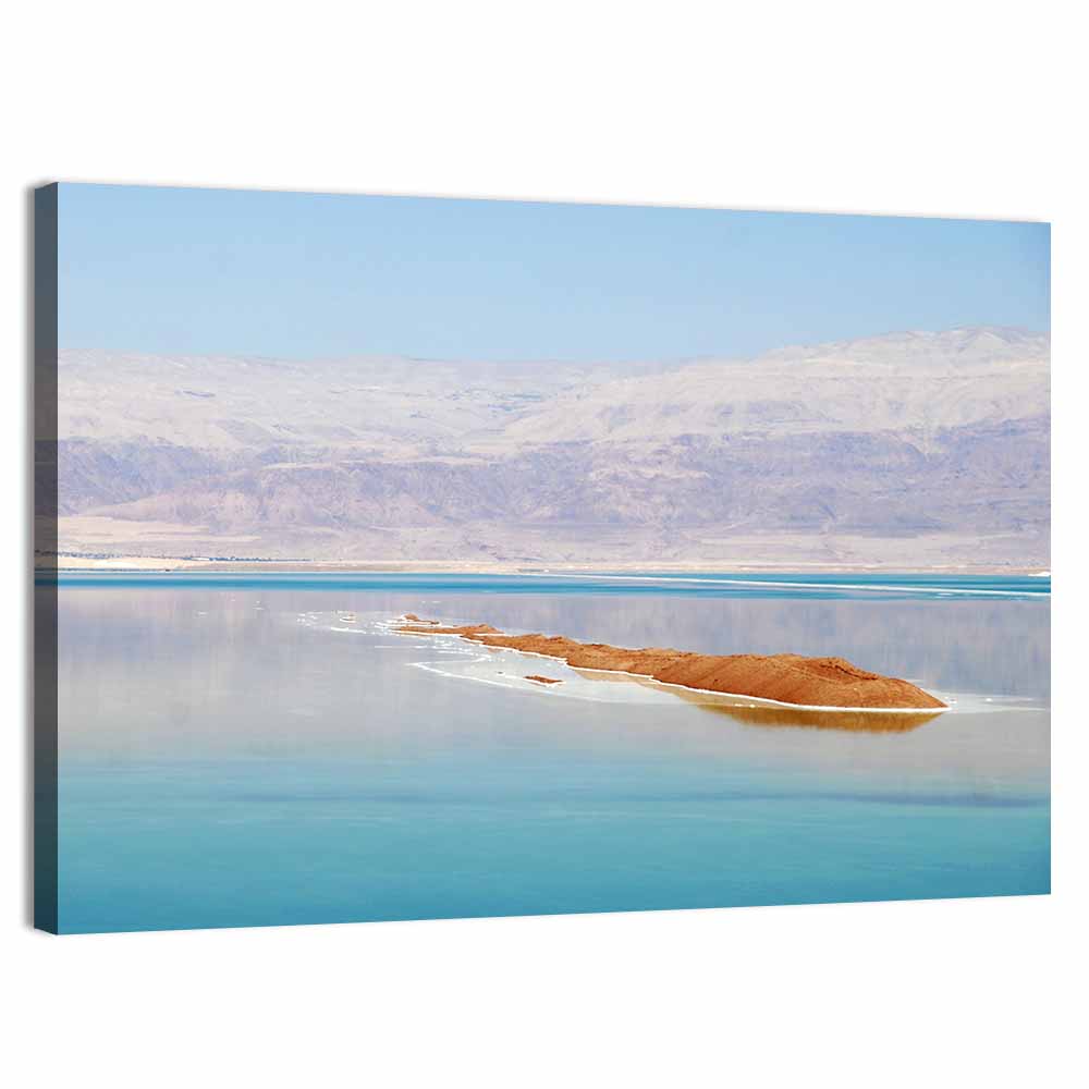 Dead Sea Island Reflection Wall Art