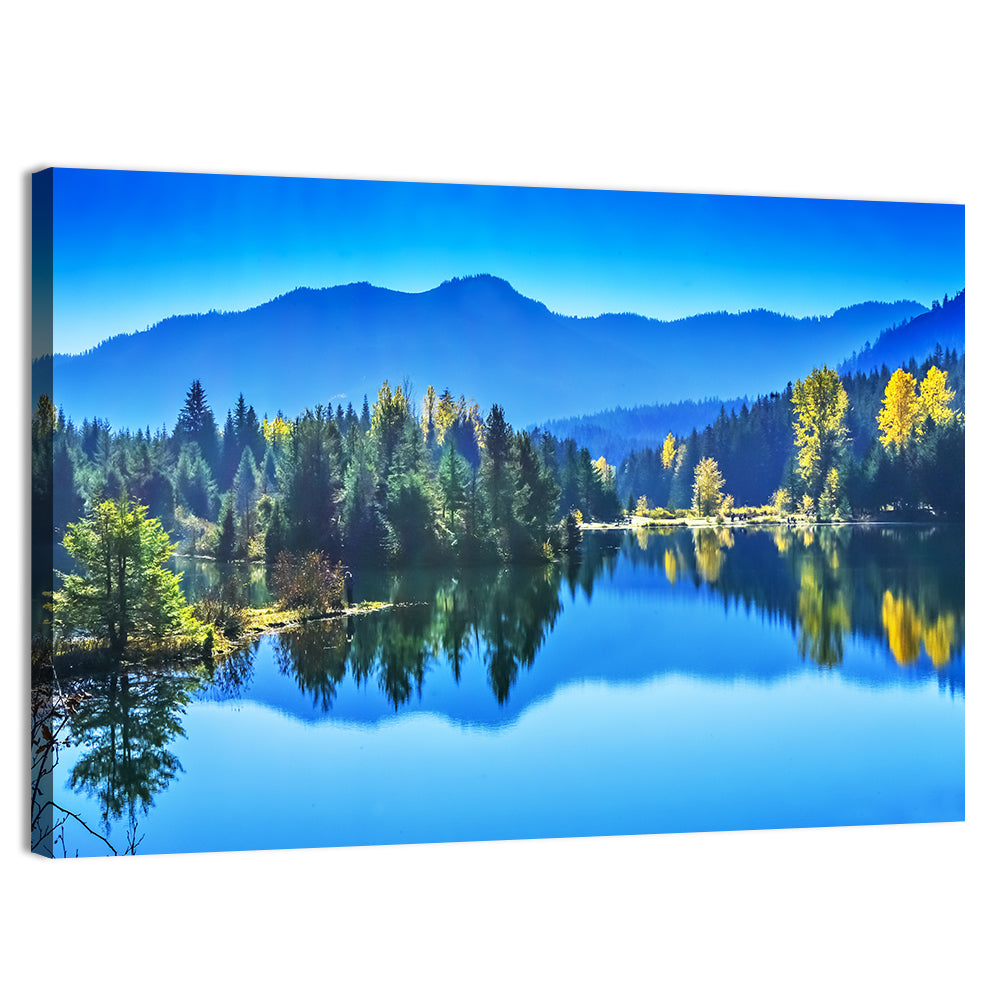 Gold Lake Reflection Wall Art, canvas print, landscape