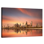 Kuwait City Skyline at Sunset Wall Art