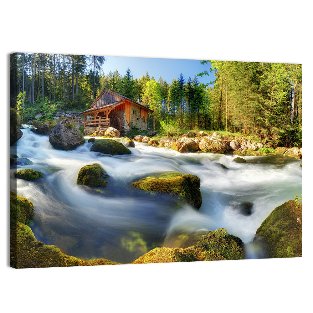 Salzburg Stream with Watermill Wall Art