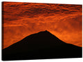 Pico Island Volcano Silhouette at Sunset Wall Art