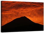 Pico Island Volcano Silhouette at Sunset Wall Art