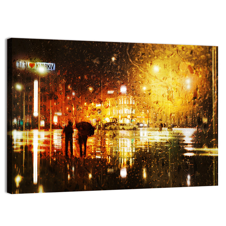 Rainy Night in Kharkiv Wall Art