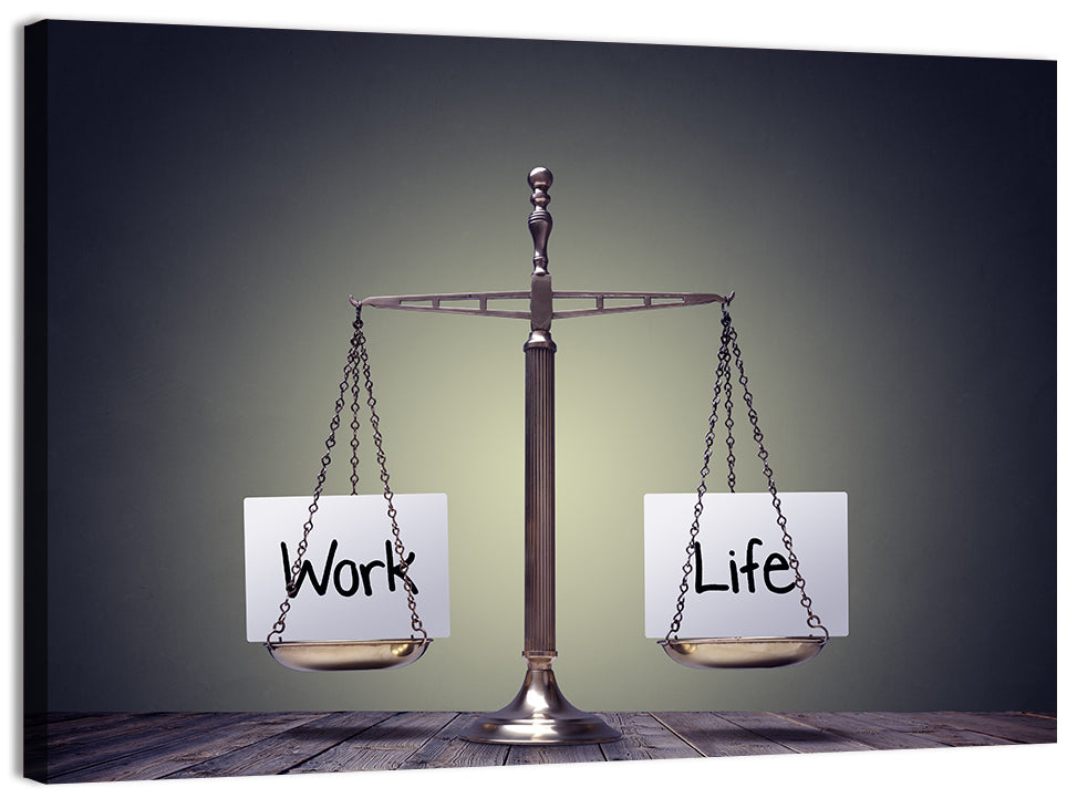 Metallic Scale: Work and Life Wall Art