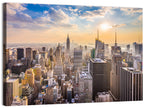 New York City Skyline at Golden Hour Wall Art