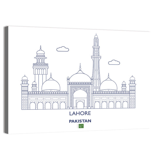 Lahore City Skyline Wall Art