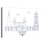 Faisalabad Clock Tower Skyline Wall Art
