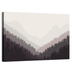 Misty Mountain Valley Illustration Wall Art