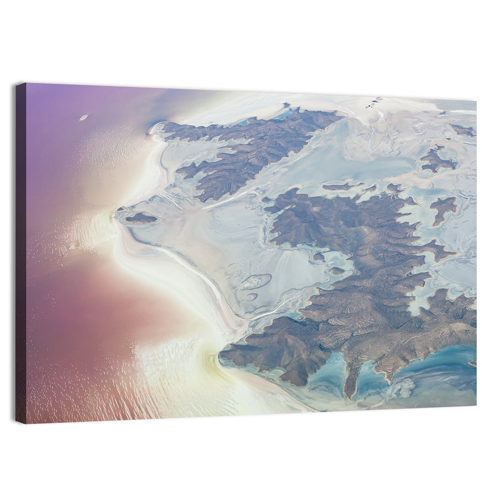 Urmia Lake Aerial View Wall Art