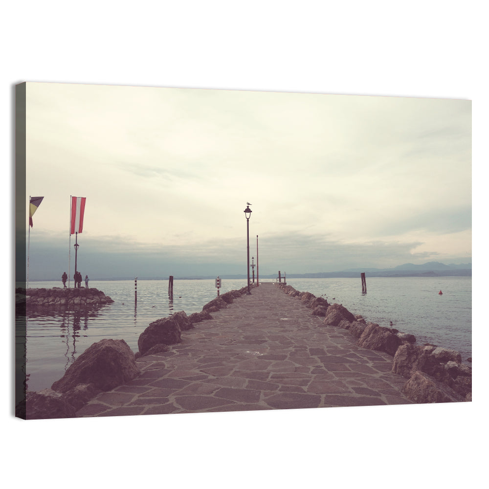 Stone Pier at Lake Garda Wall Art