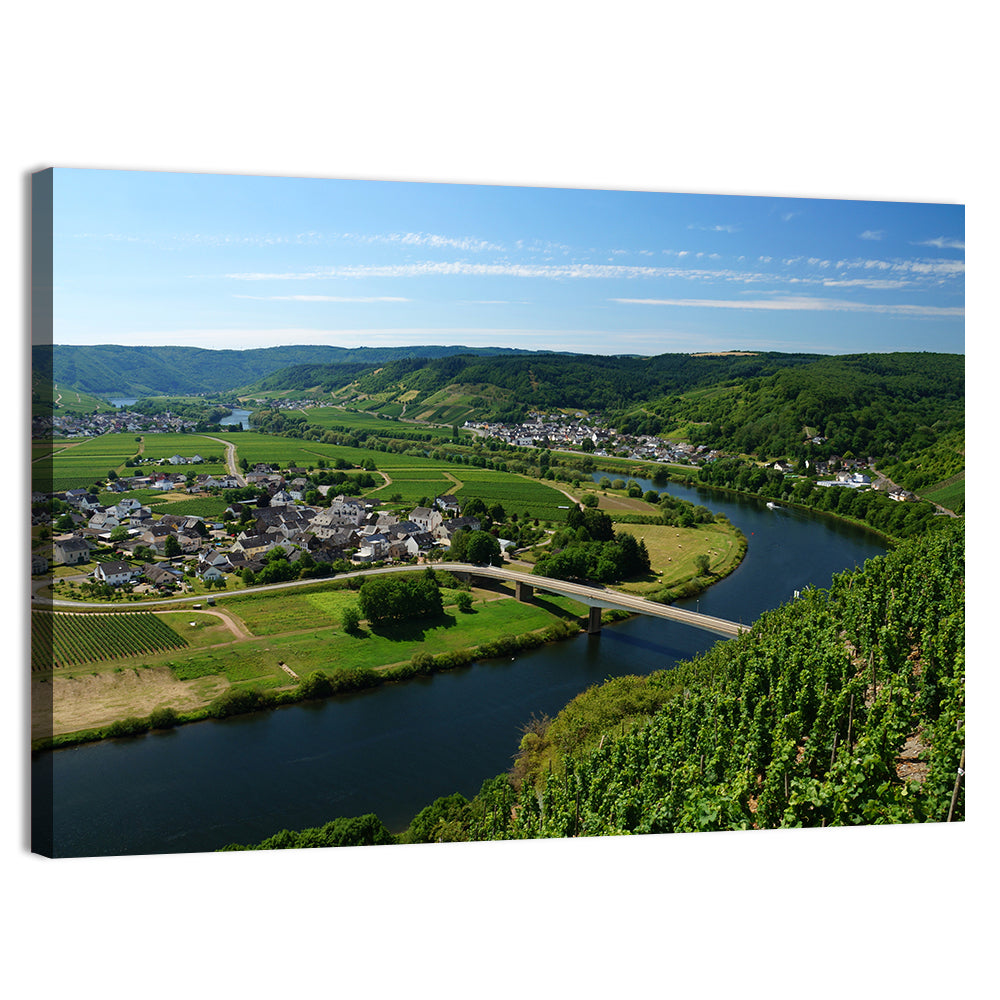 Piesport Moselle River View Wall Art