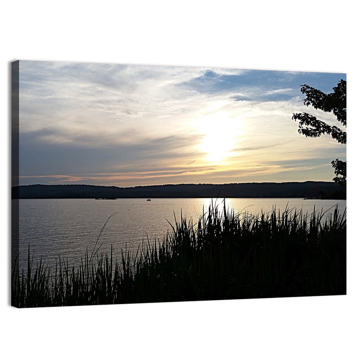 Lake Guntersville Sunset Wall Art as a canvas print