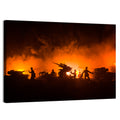 Nighttime Battlefield Silhouette Wall Art