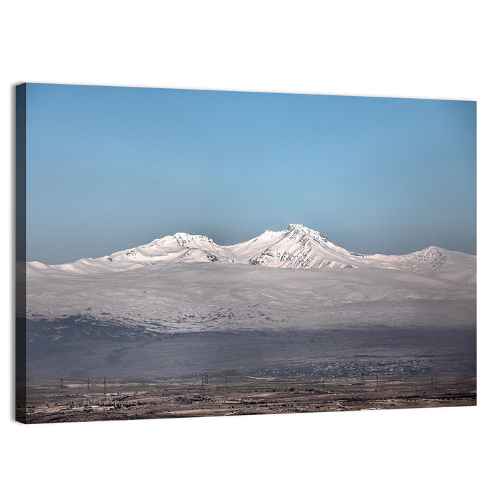 Mount Aragats Winter Landscape Wall Art as a canvas print