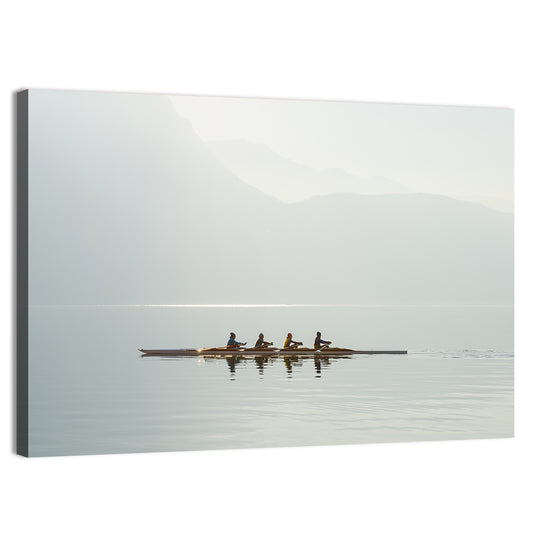 Rowing In Lake Lugano Wall Art