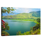 Lake Toba Boat and Hills Wall Art