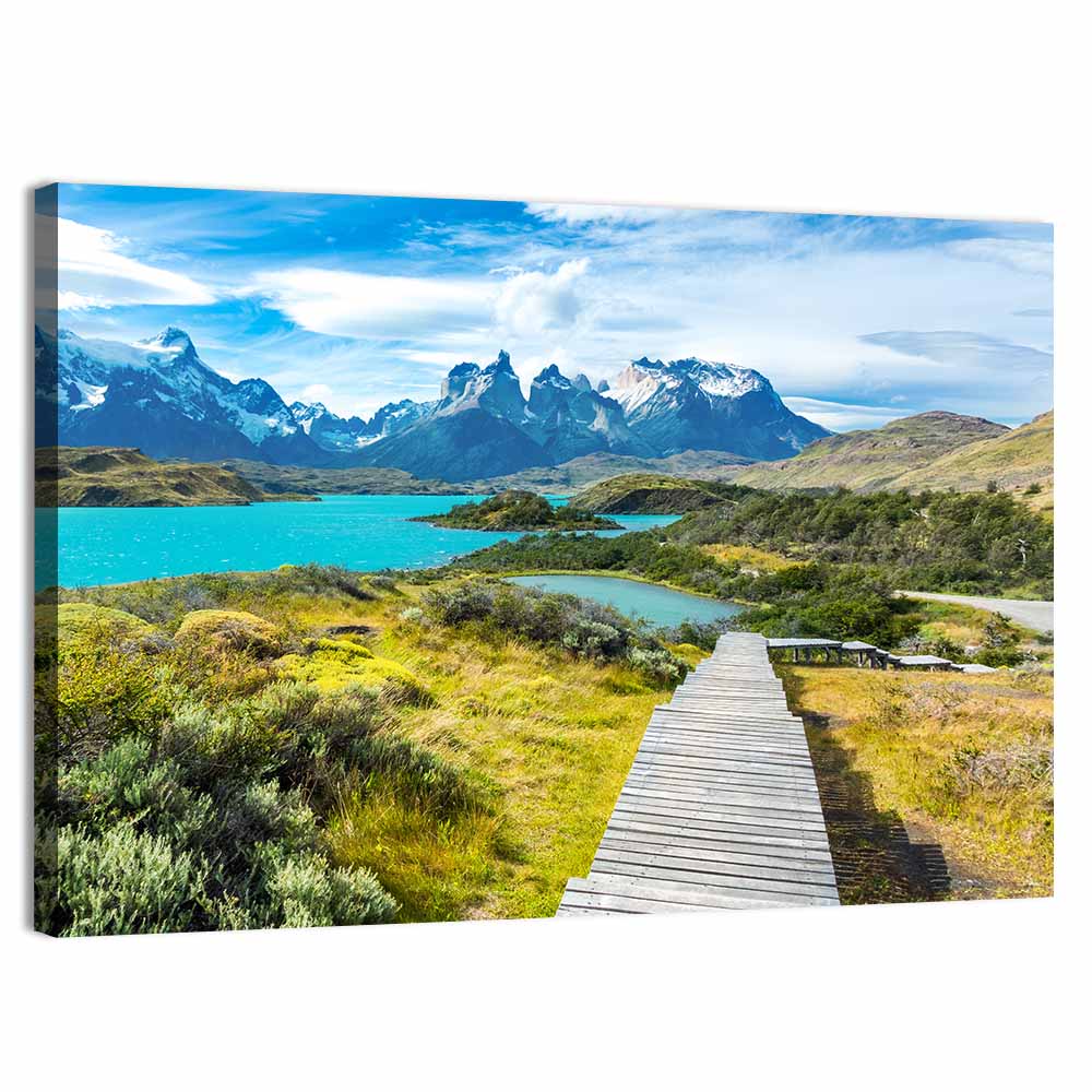 Torres Del Paine Boardwalk to Turquoise Lake Wall Art