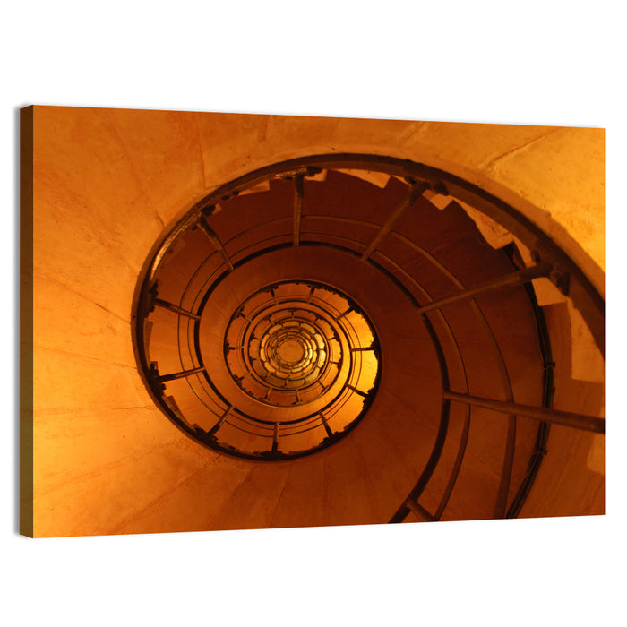 Vortex Spiral Staircase Wall Art as a canvas print