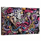Music Doodle Illustration Wall Art