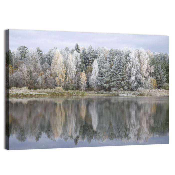 Pskov Region Forest Lake Wall Art as a canvas print