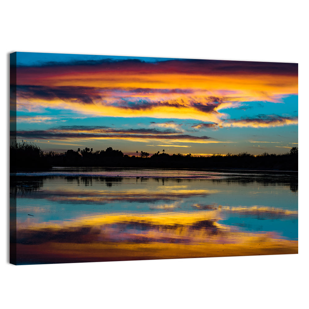 Colorado River Dusk Reflection Wall Art