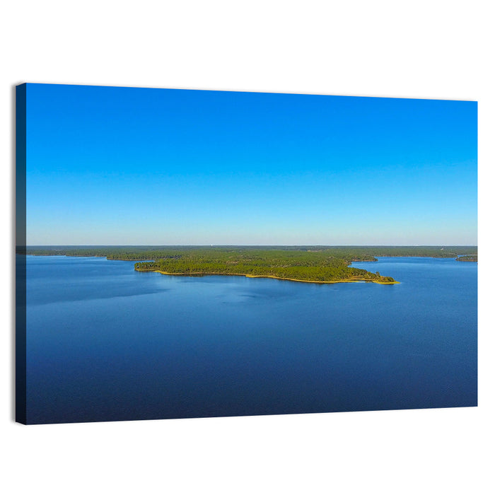 Big Creek Lake Peninsula Wall Art as a canvas print