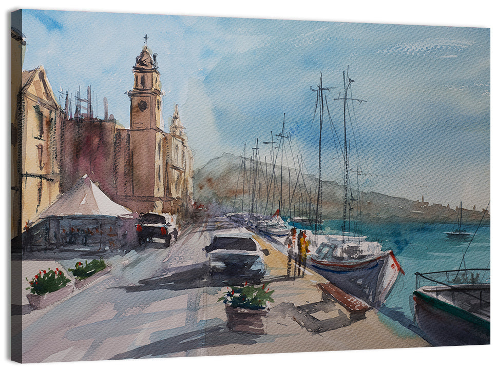Valette Harbor Sketch Wall Art